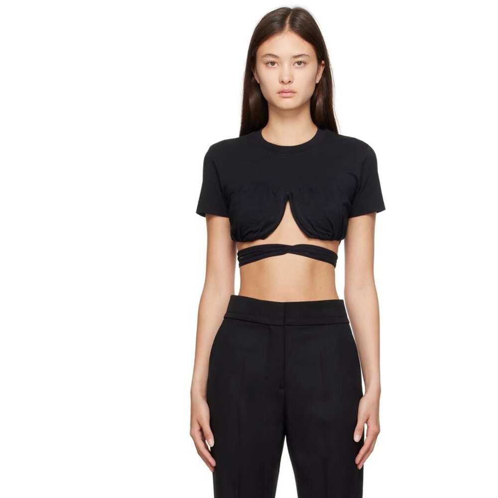 JACQUEMUS Black Le Papier 'Le T-Shirt Baci' T-Shirt Size small